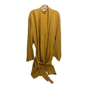 Parachute Cloud Cotton Robe Size Large Ocher Mustard